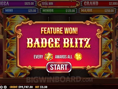 Игровой аппарат Badge Blitz производителя Pragmatic Play